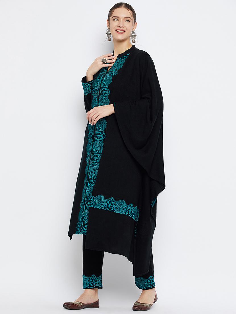 black embroidered wool set - 20796489 -  Standard Image - 1
