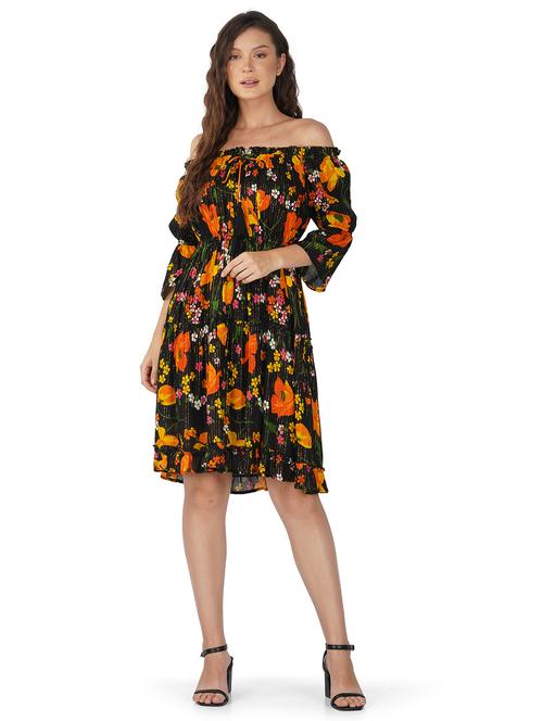 women floral print off shoulder dress - 20796557 -  Standard Image - 0