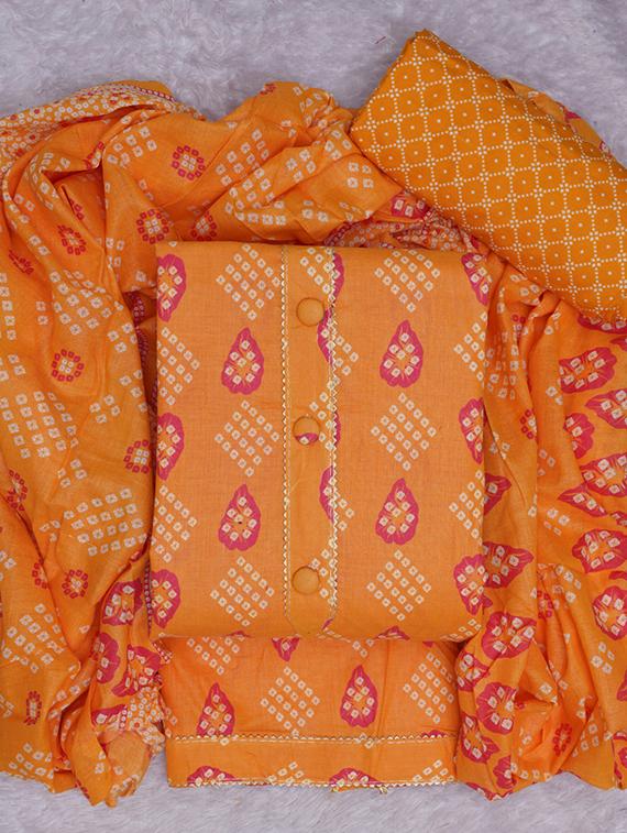 orange striped unstitched suit set - 20796767 - Standard Image - 1