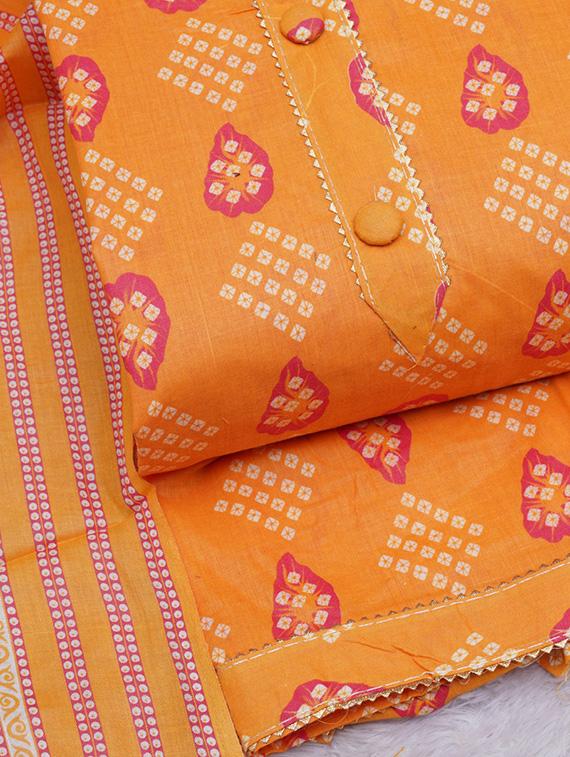 orange striped unstitched suit set - 20796767 - Standard Image - 4