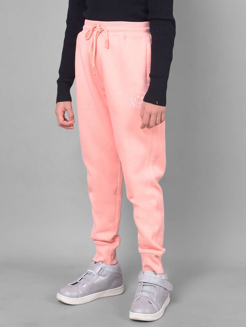 girls solid cotton jogger track pant - 20796835 -  Standard Image - 1