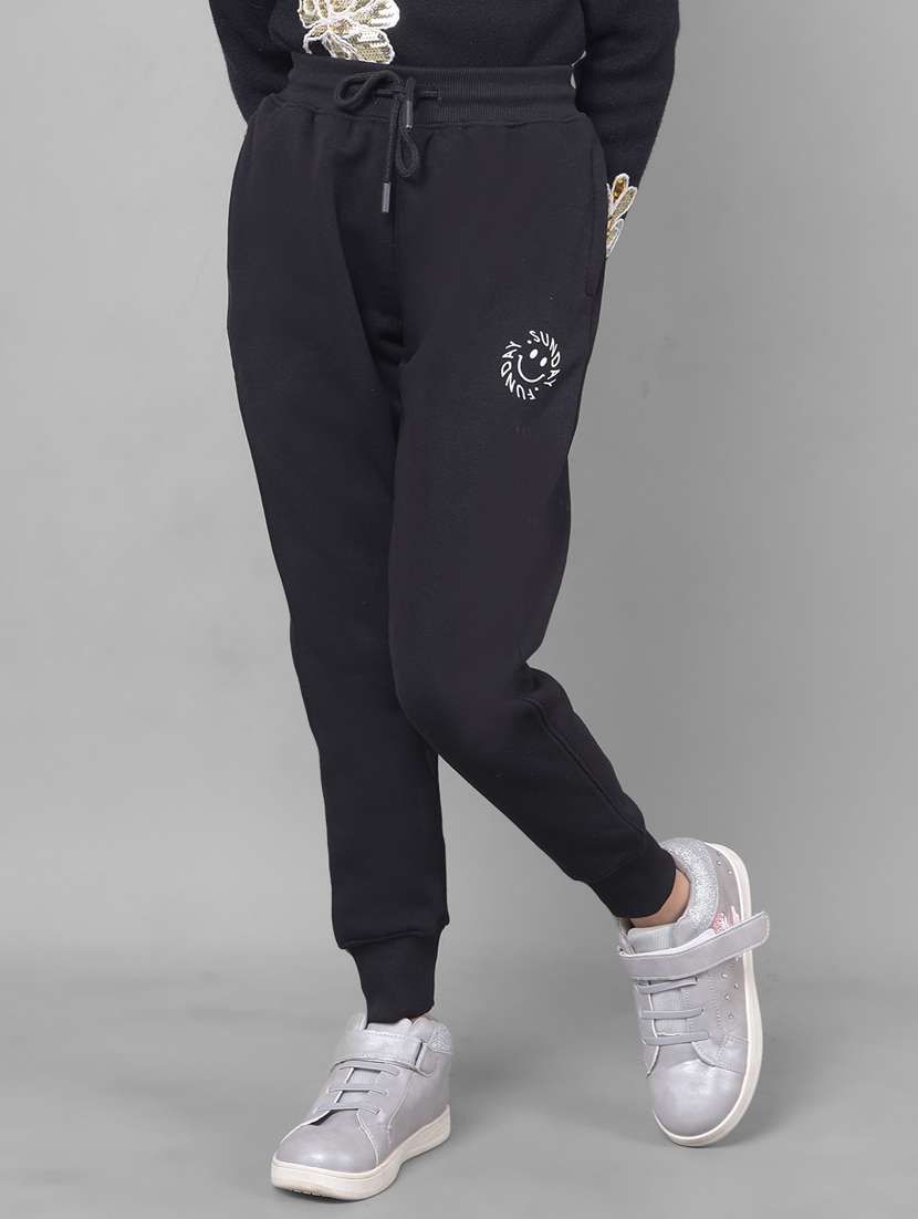 girls cotton jogger track pant - 20796837 - Standard Image - 1