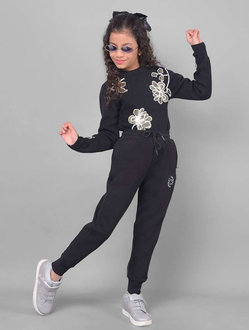 girls cotton jogger track pant - 20796837 - Standard Image - 4