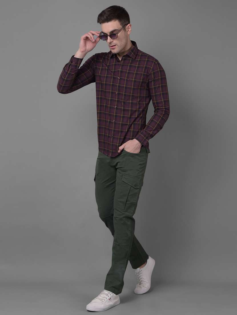 olive cotton chinos casual trousers - 20796891 - Standard Image - 4