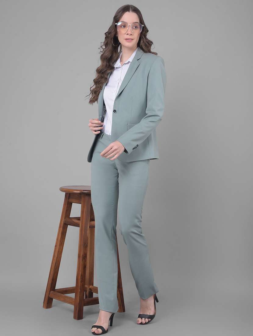 women green solid single breasted blazer - 20796950 -  Standard Image - 4