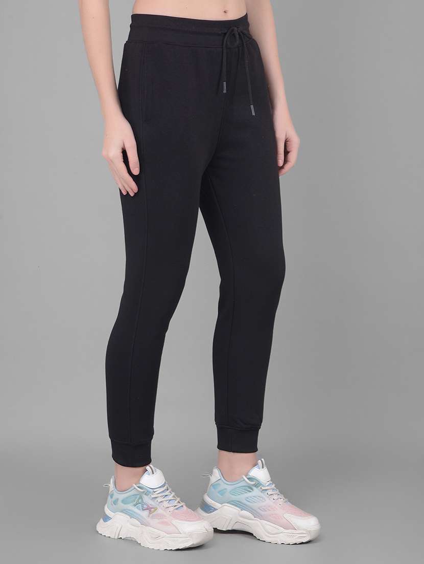 black cotton blend jogger - 20796971 -  Standard Image - 1