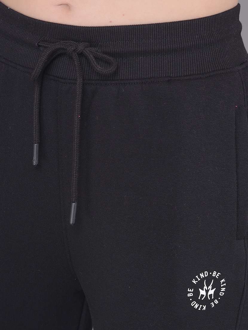 black cotton blend jogger - 20796971 -  Standard Image - 6