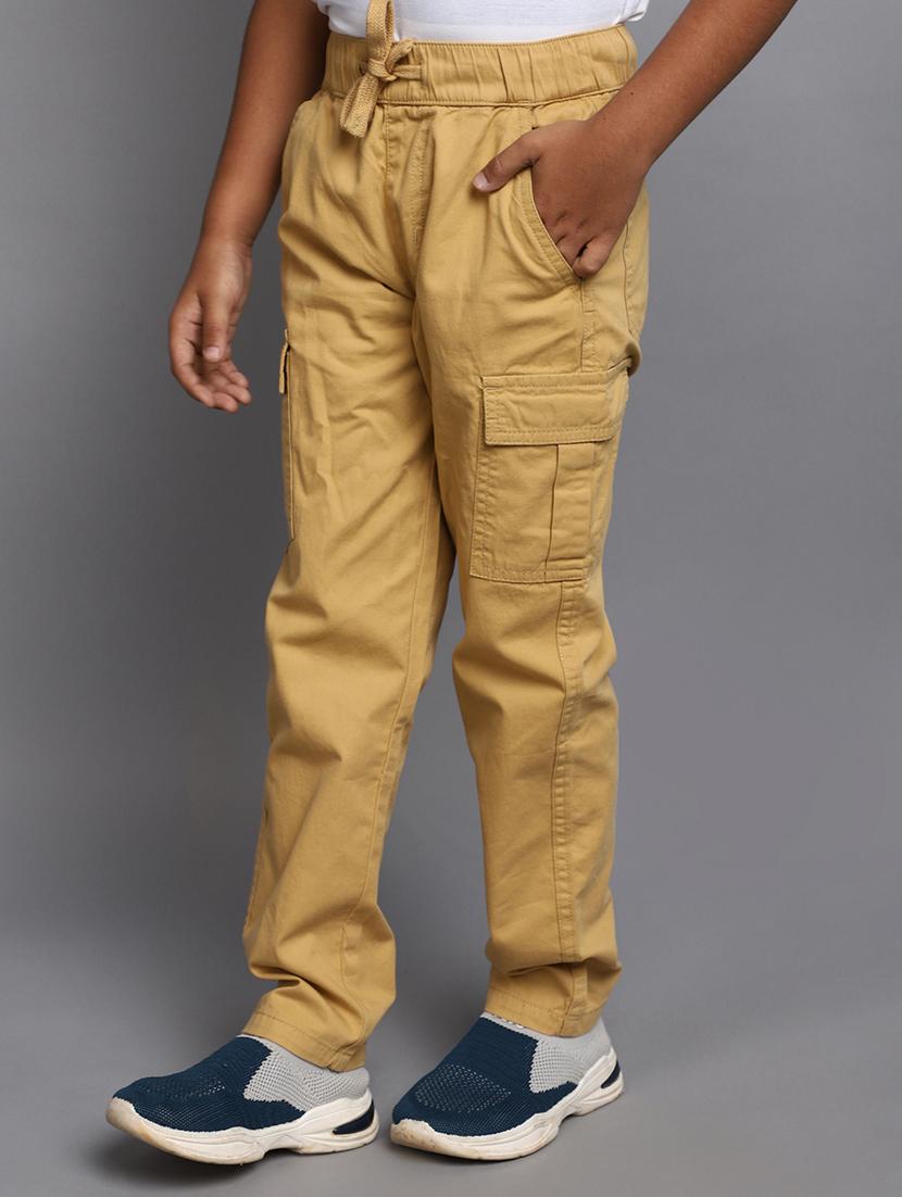 khaki solids cotton cargos - 20797928 - Standard Image - 1