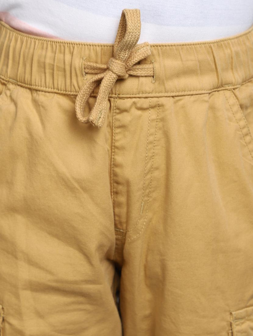 khaki solids cotton cargos - 20797928 - Standard Image - 4