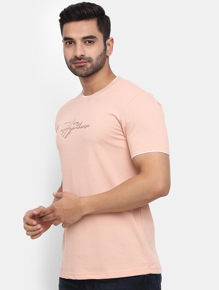 men chest print cotton short sleeve t-shirt - 20800305 - Standard Image - 1