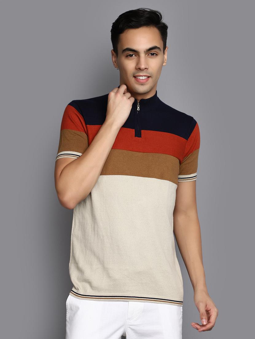 men short sleeve color block regular t-shirt - 20803953 -  Zoom Image - 0