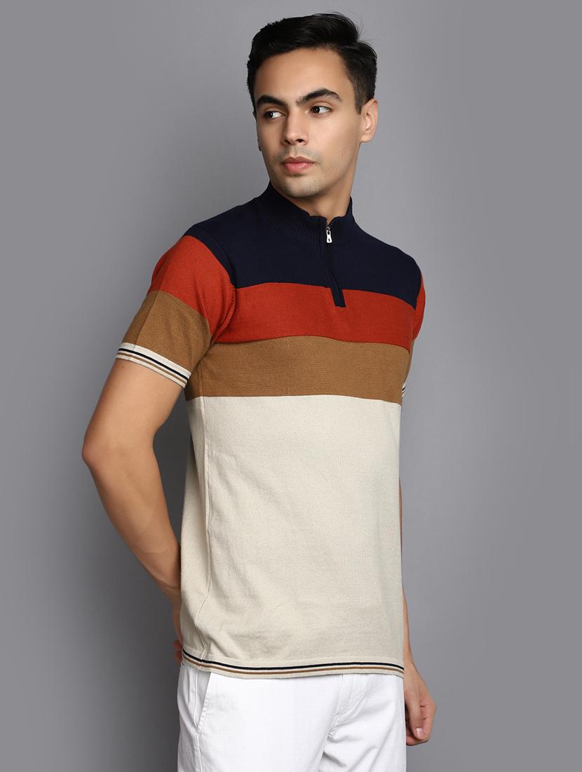 men short sleeve color block regular t-shirt - 20803953 -  Standard Image - 1