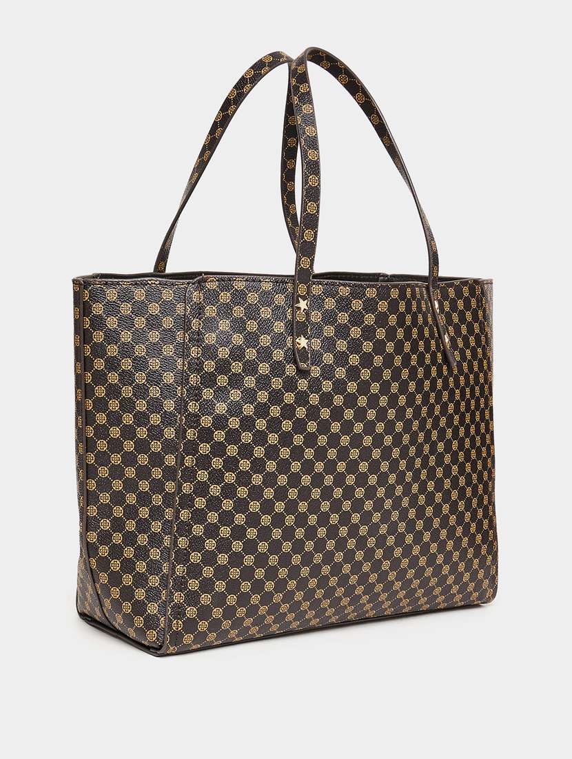 brown printed handbag - 20806349 -  Standard Image - 1