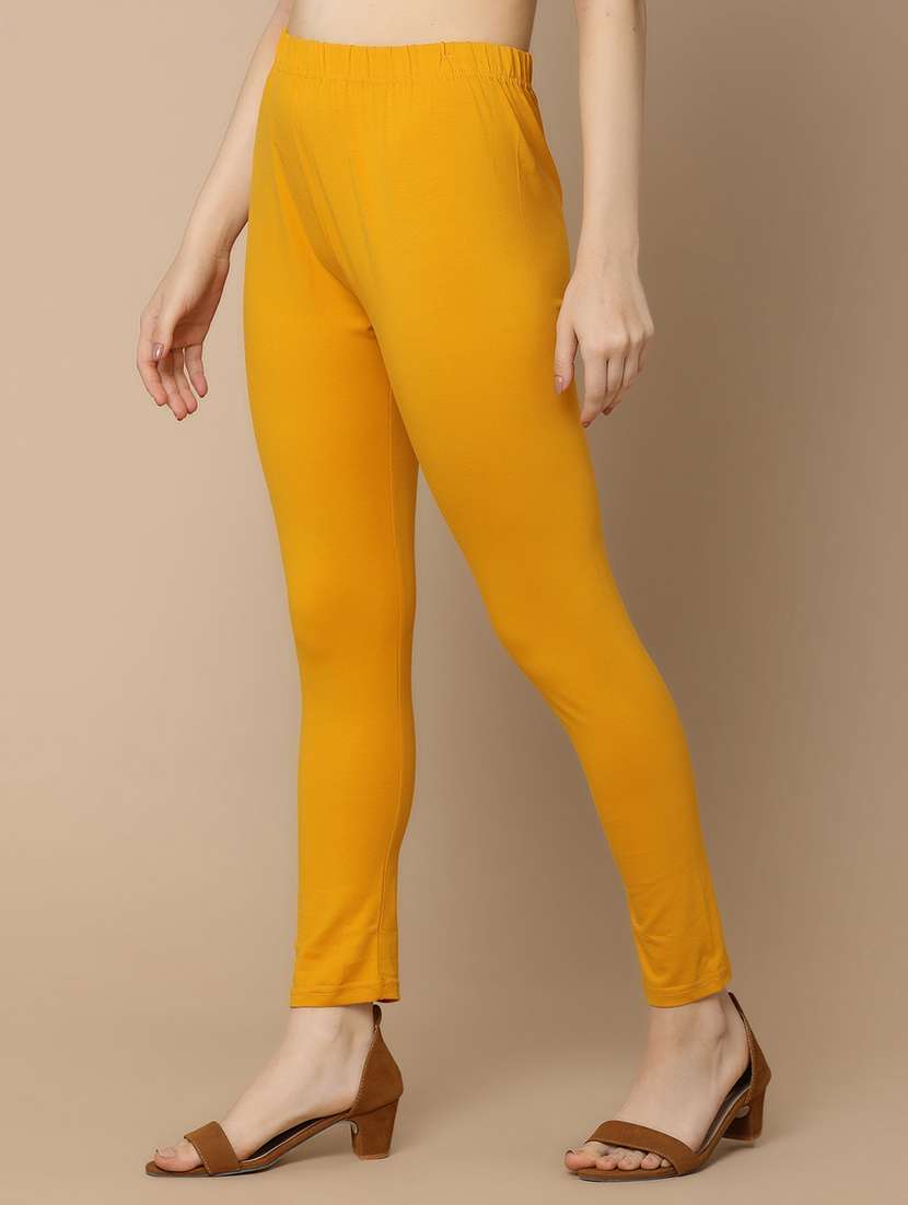 women mustard solids leggings - 20806440 -  Standard Image - 1