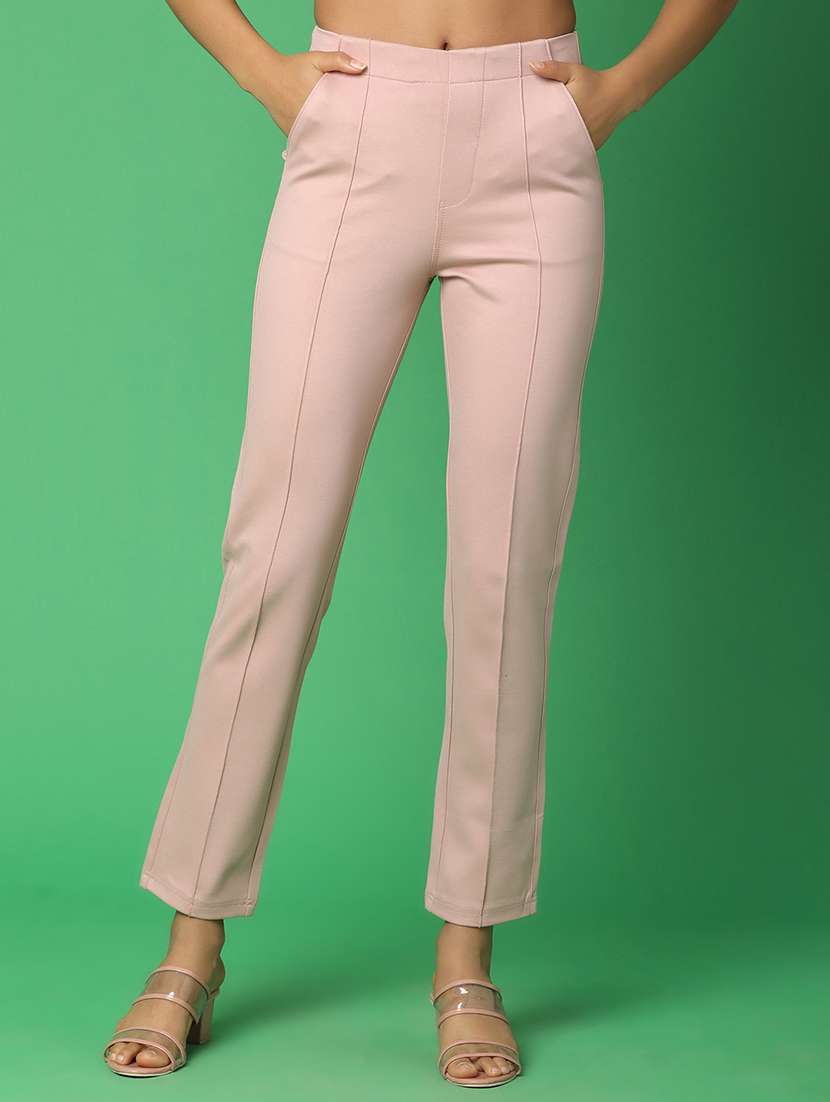 pink cotton peg  trouser