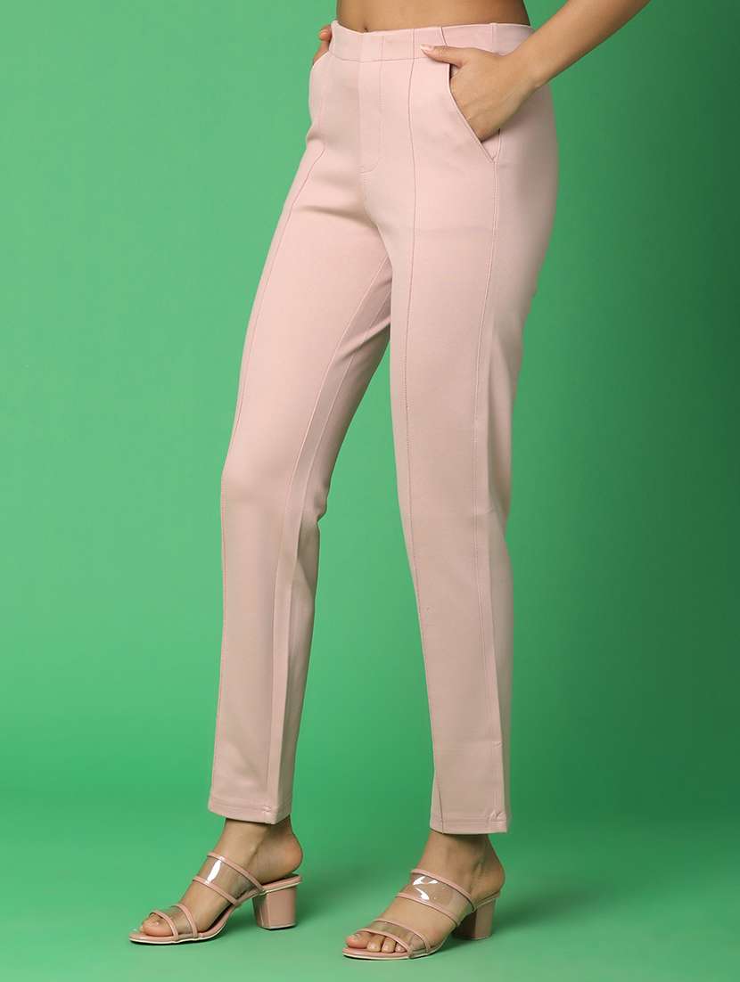 pink cotton peg  trouser - 20806576 -  Standard Image - 1