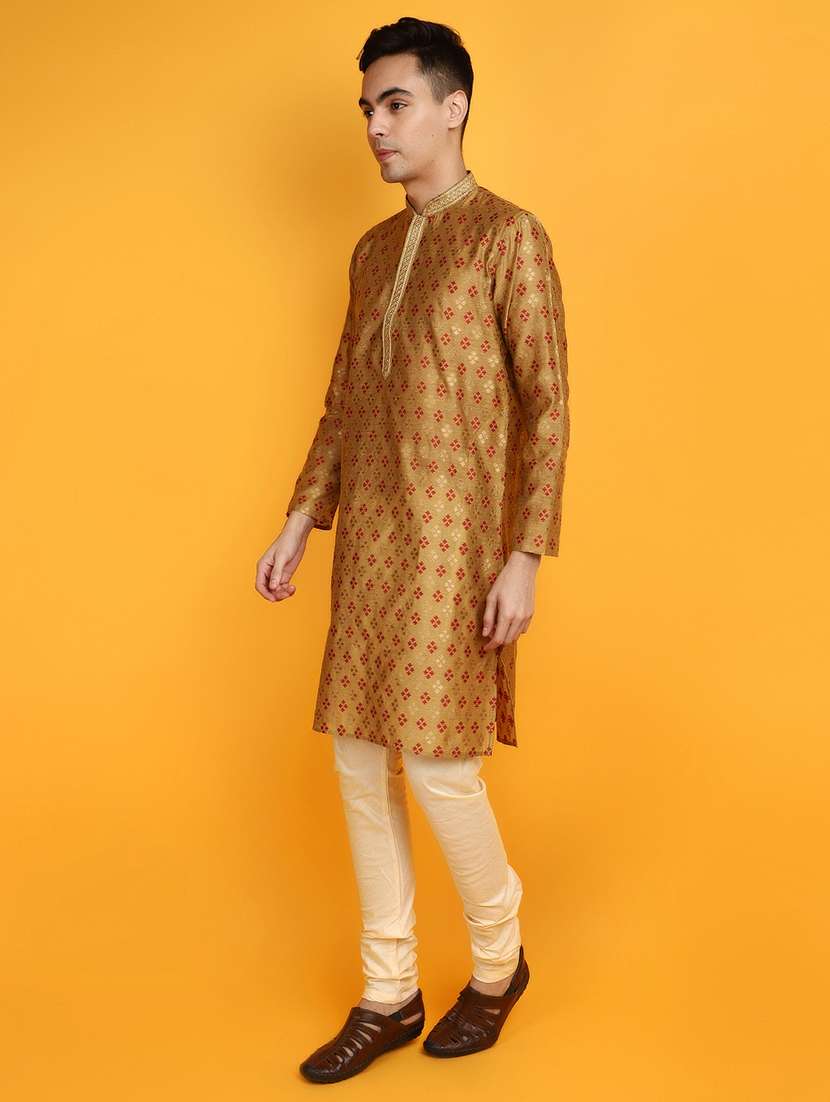 orange jacquard ethnic wear - 20806580 -  Standard Image - 1