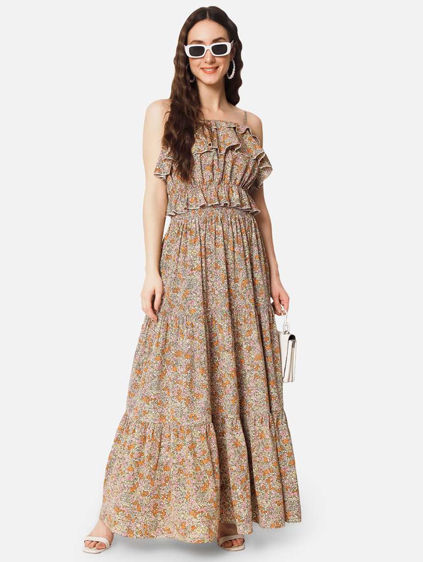 women multicolor floral printed layered crop top - 20807182 -  Standard Image - 4