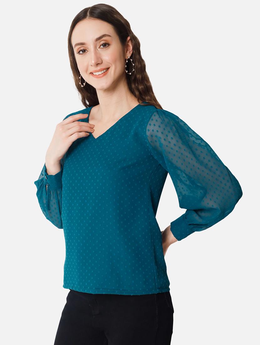 women self designed puff sleeves top - 20807184 - Standard Image - 1