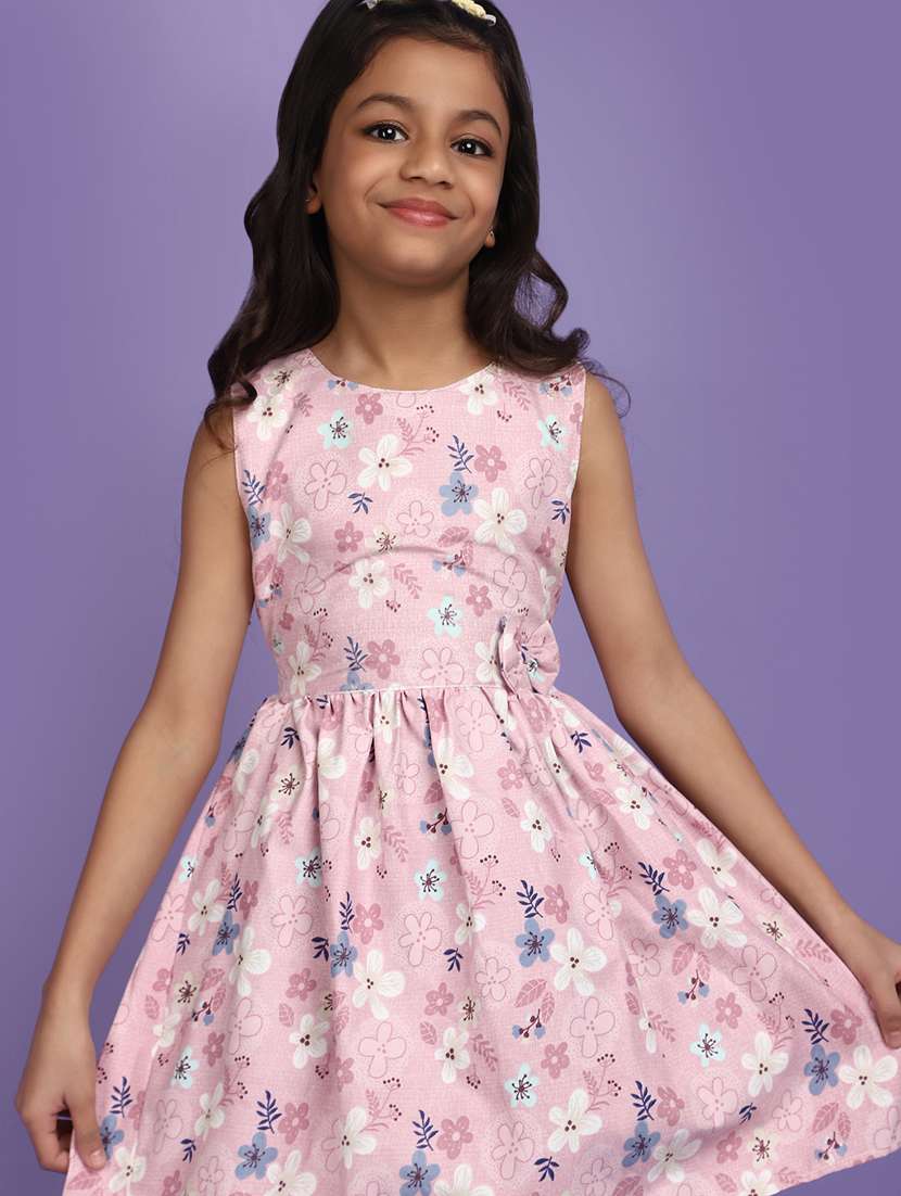 pink floral printed detailed frock - 20809741 -  Standard Image - 4