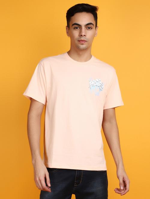 men round neck front & back print t-shirt - 20809754 - Standard Image - 0