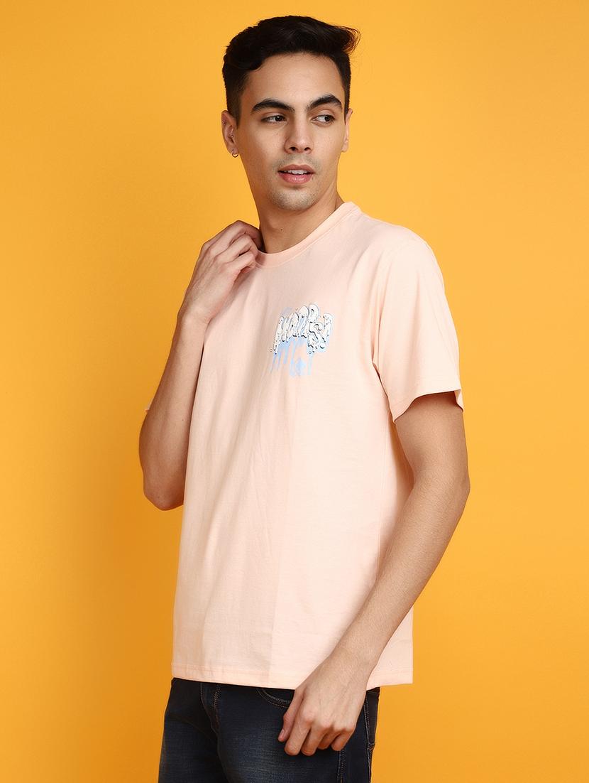 men round neck front & back print t-shirt - 20809754 - Standard Image - 1