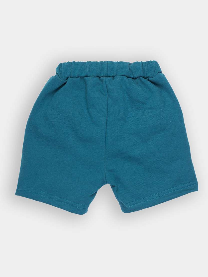 kids blue graphic printed shorts - 20810225 - Standard Image - 1