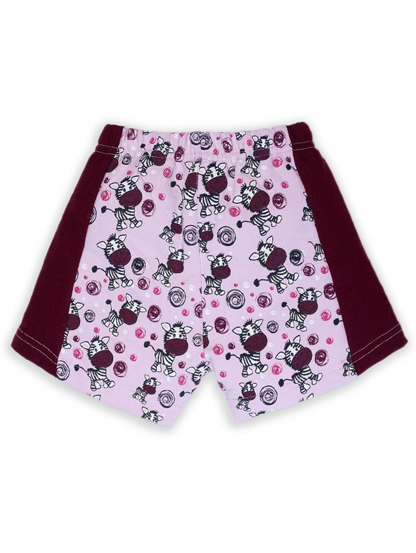 kids pink & maroon quirky printed detailed shorts - 20810253 - Standard Image - 1
