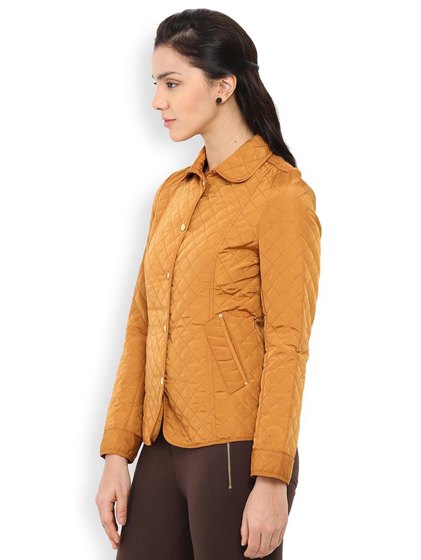mustard wool quilted & padded jacket - 20810359 - Standard Image - 1
