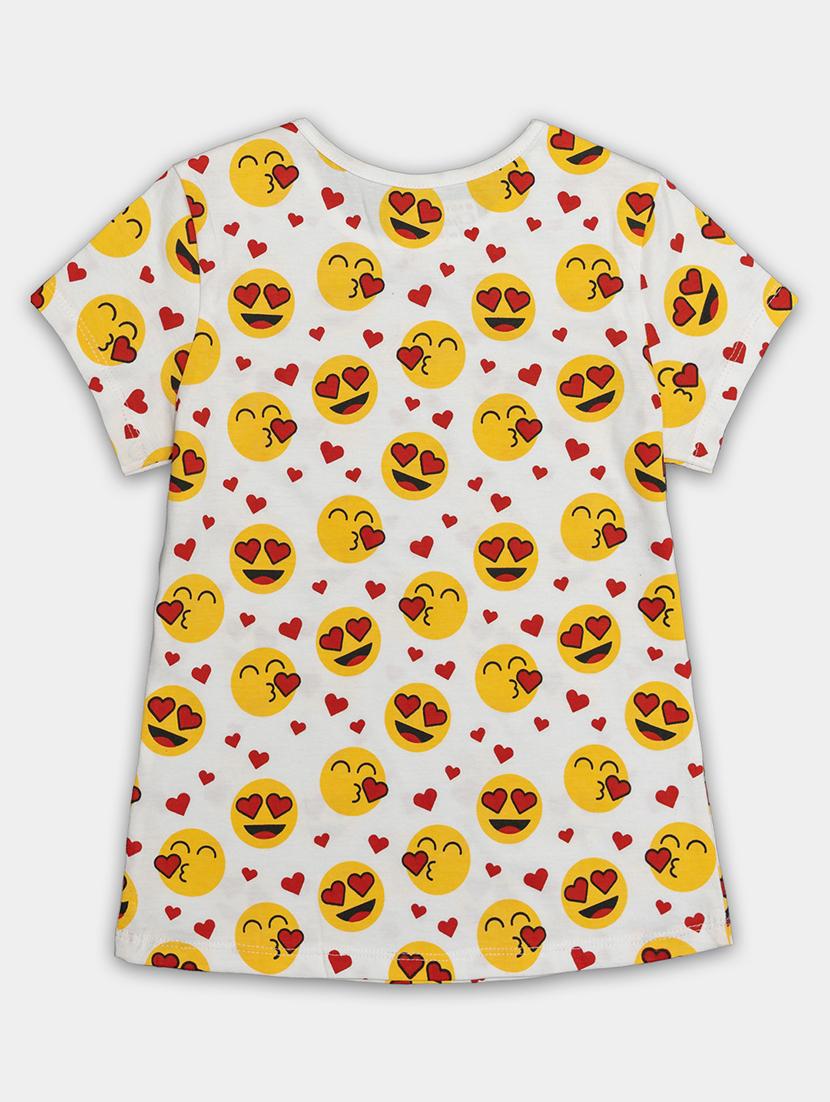 white round neck printed top - 20810522 - Standard Image - 1