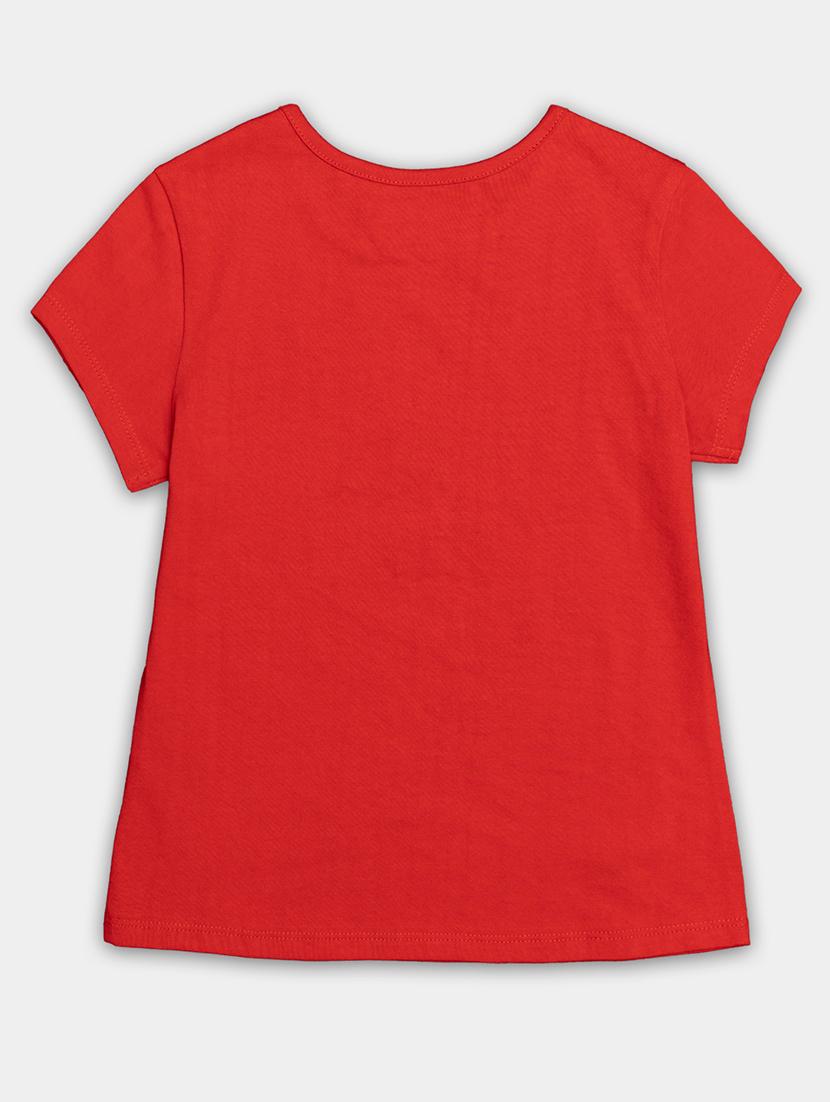 red cotton jersey printed tee - 20810528 - Standard Image - 1
