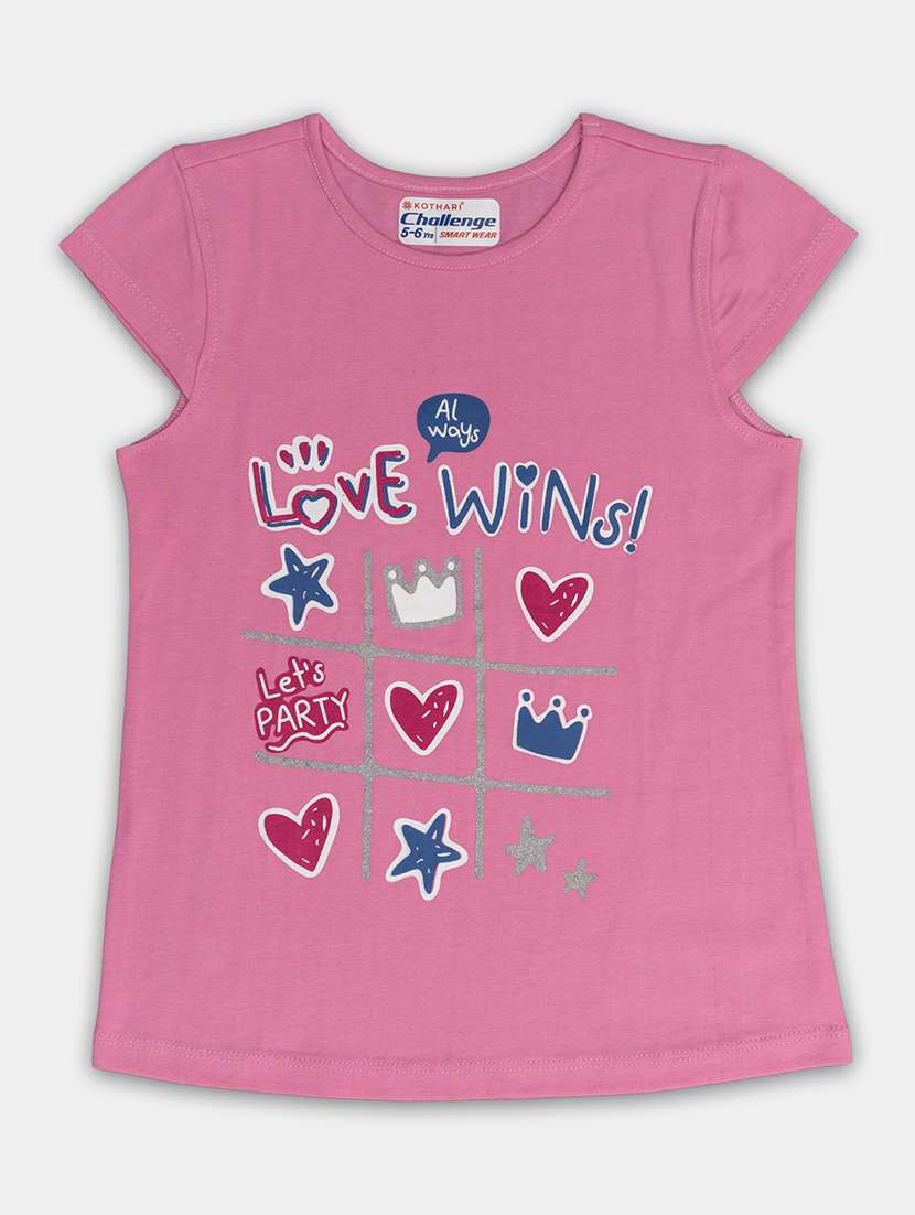 mauve  cotton jersey printed tee