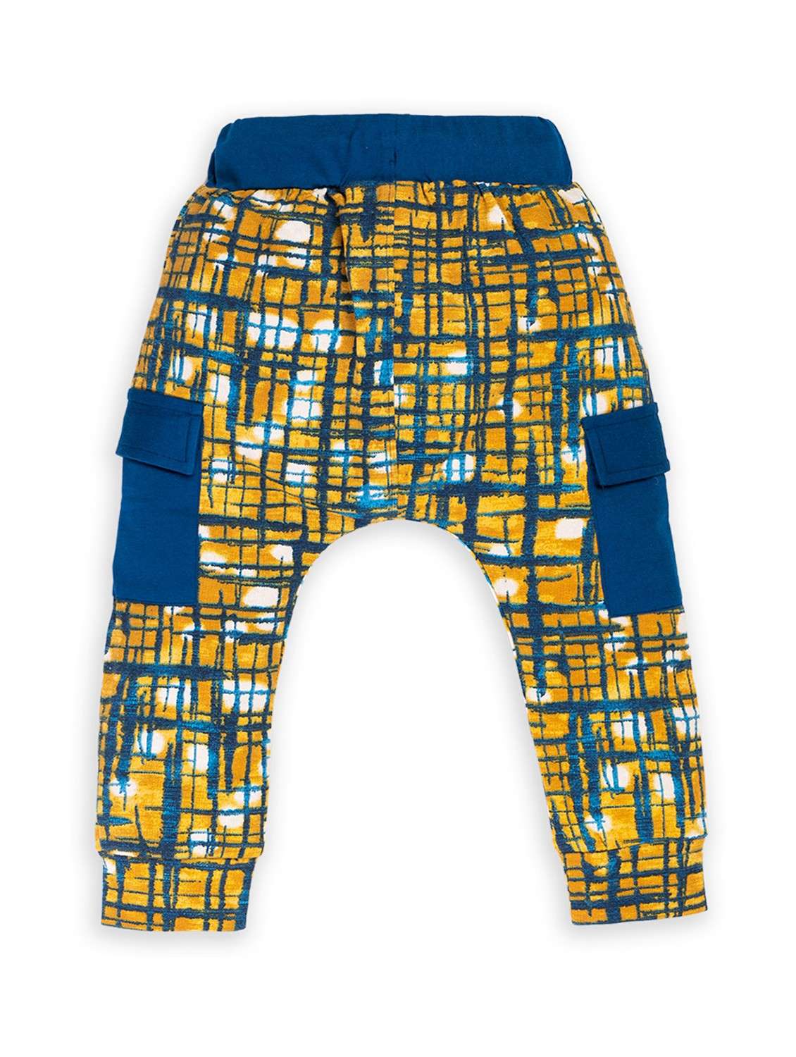 boys yellow check printed track wear - 20810595 -  Standard Image - 1