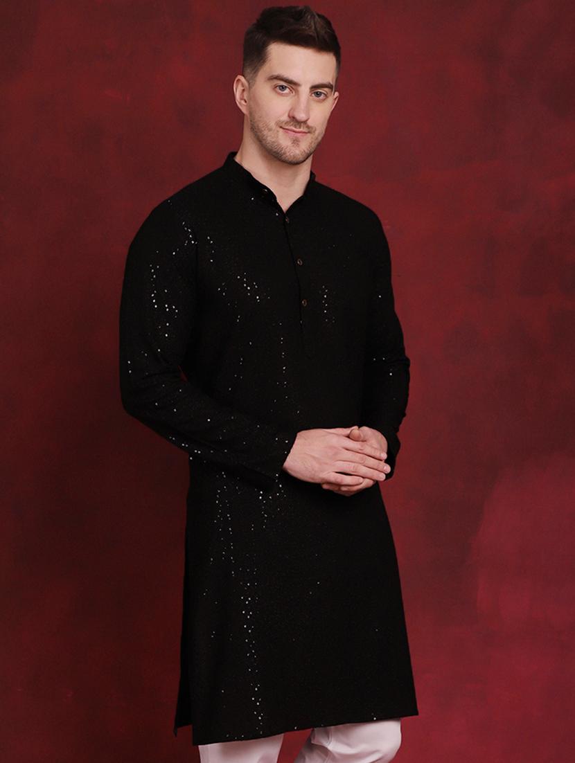 black viscose kurta - 20811848 - Standard Image - 1