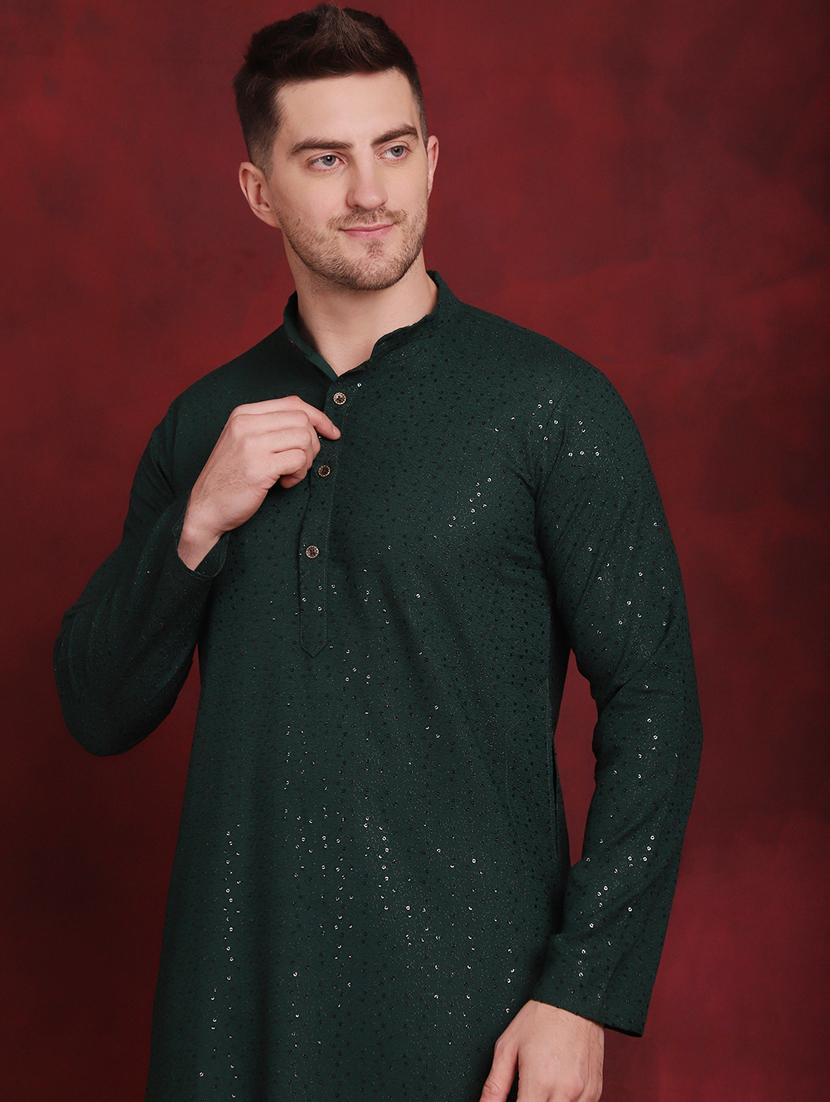 olive viscose kurta - 20811849 - Standard Image - 4