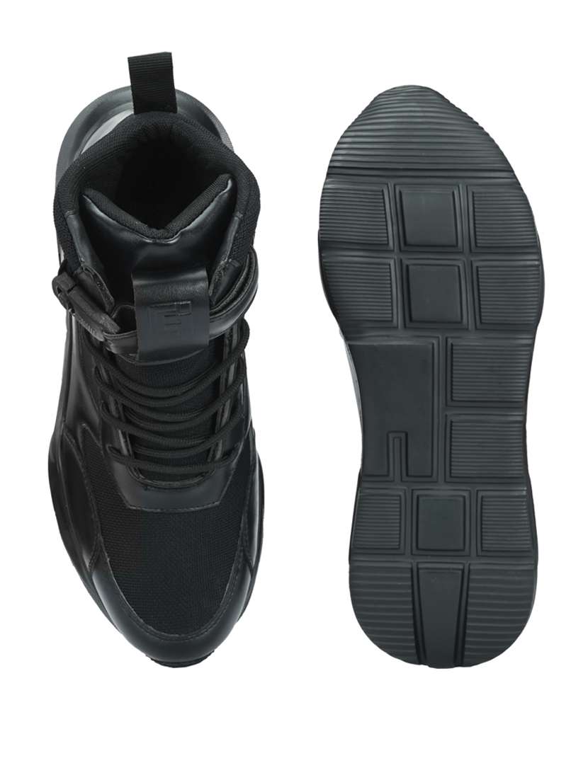 men black high neck sneakers - 20811877 - Standard Image - 6
