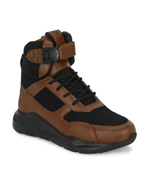men black high neck sneakers - 20811880 -  Standard Image - 0