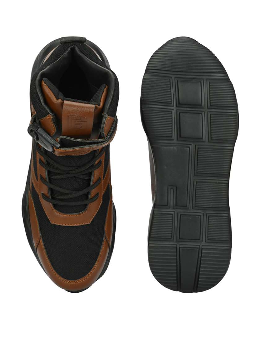 men black high neck sneakers - 20811880 - Standard Image - 6