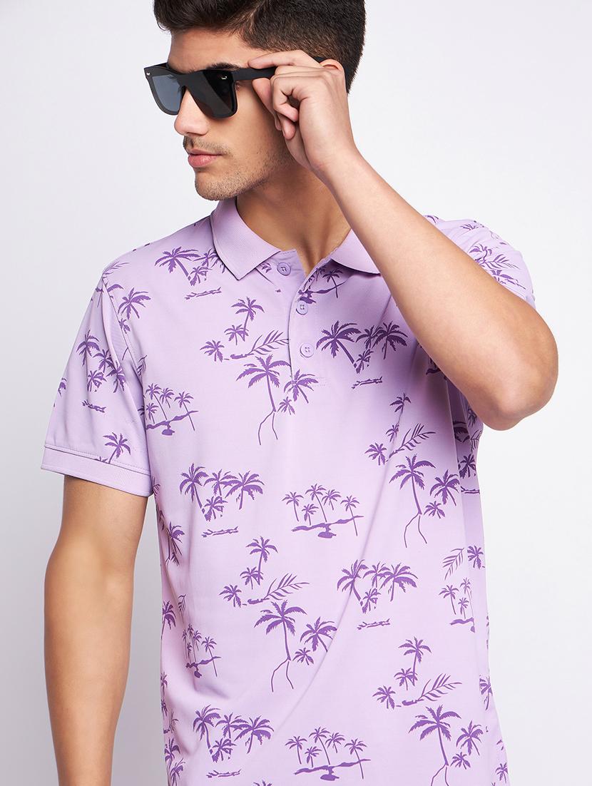 men polo neck printed t-shirt - 20814376 -  Standard Image - 1