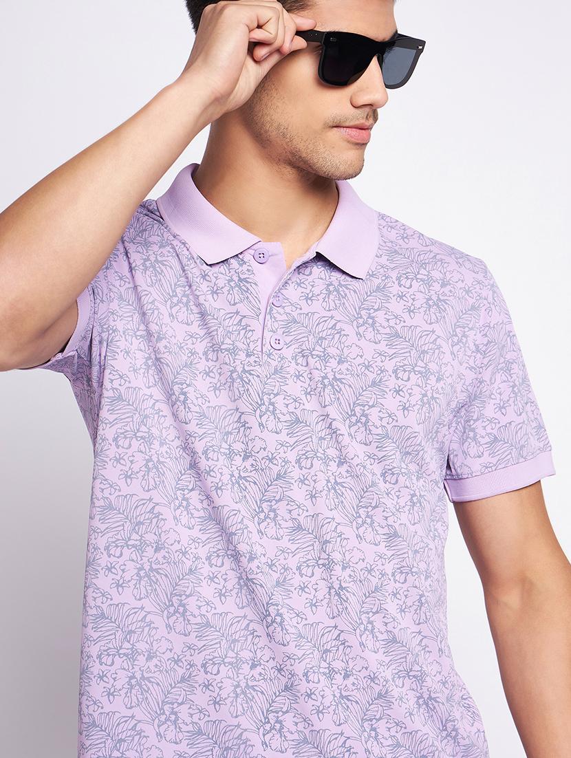 men polo neck printed t-shirt - 20814399 - Standard Image - 1