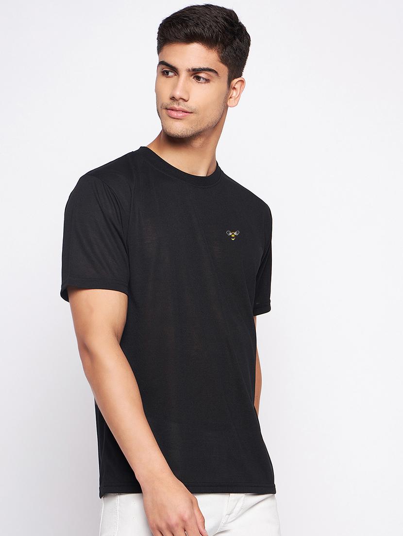 black polyester plain tshirt - 20814448 - Zoom Image - 0
