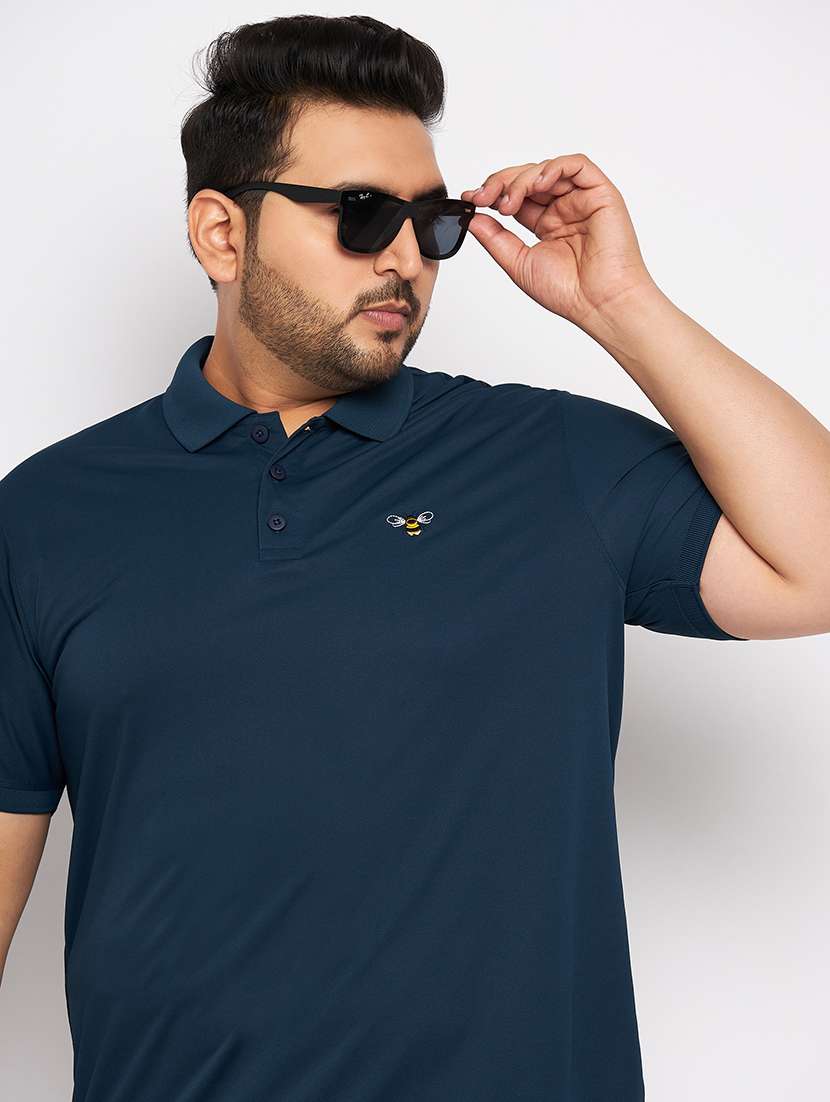 navy blue polyester plain tshirt - 20814492 -  Standard Image - 1