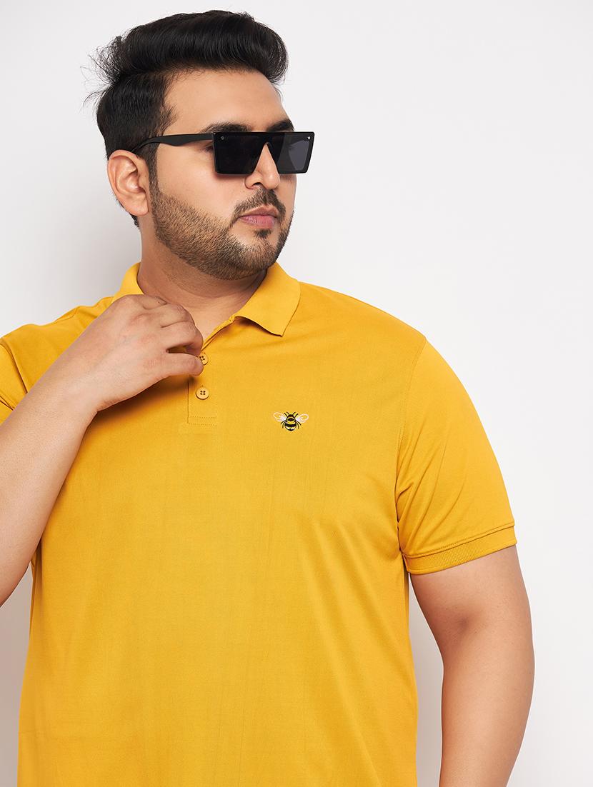 mustard polyester plain tshirt - 20814497 - Standard Image - 1