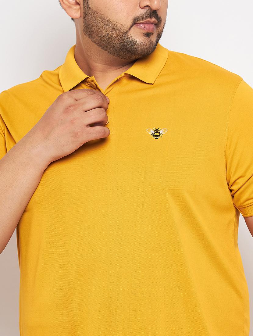 mustard polyester plain tshirt - 20814497 - Standard Image - 4