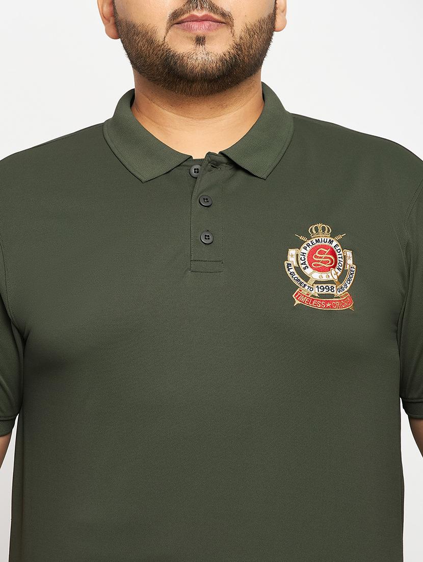 olive polyester plain tshirt - 20814498 - Standard Image - 4