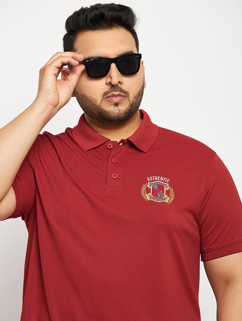 rust polyester plain tshirt - 20814504 - Standard Image - 1