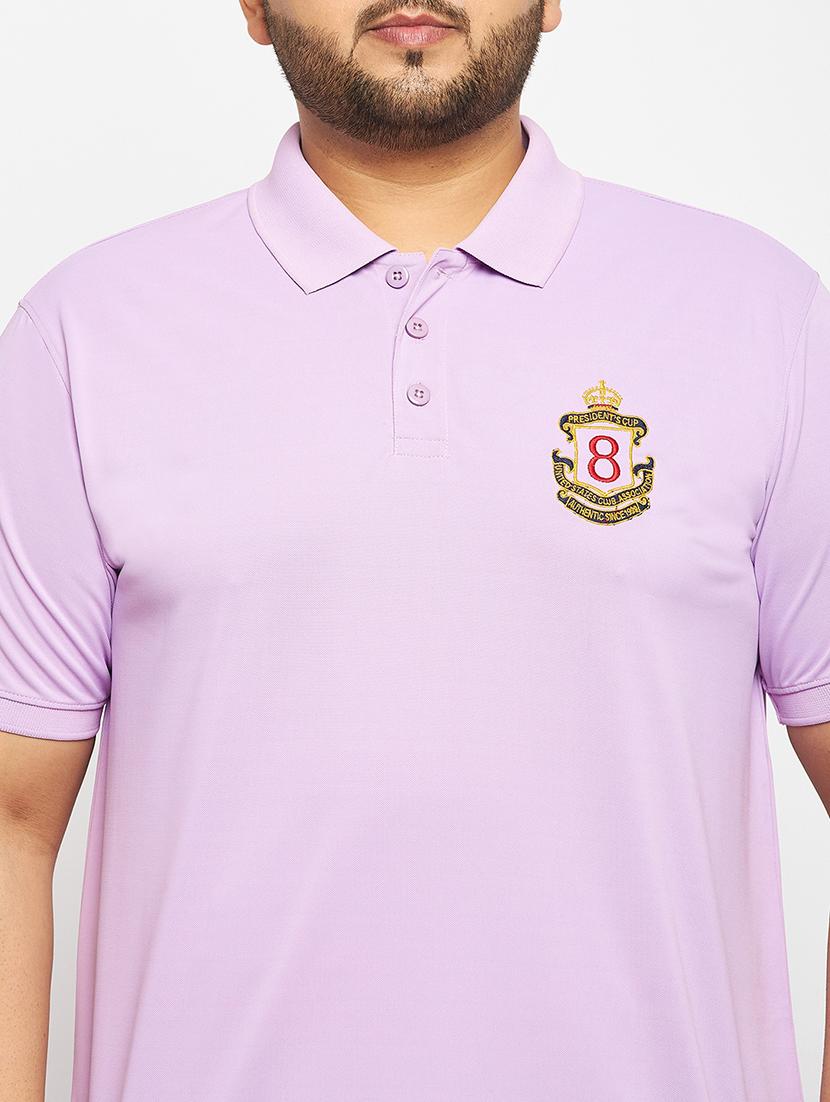 men solid plus size polo neck t-shirt - 20814506 - Standard Image - 4