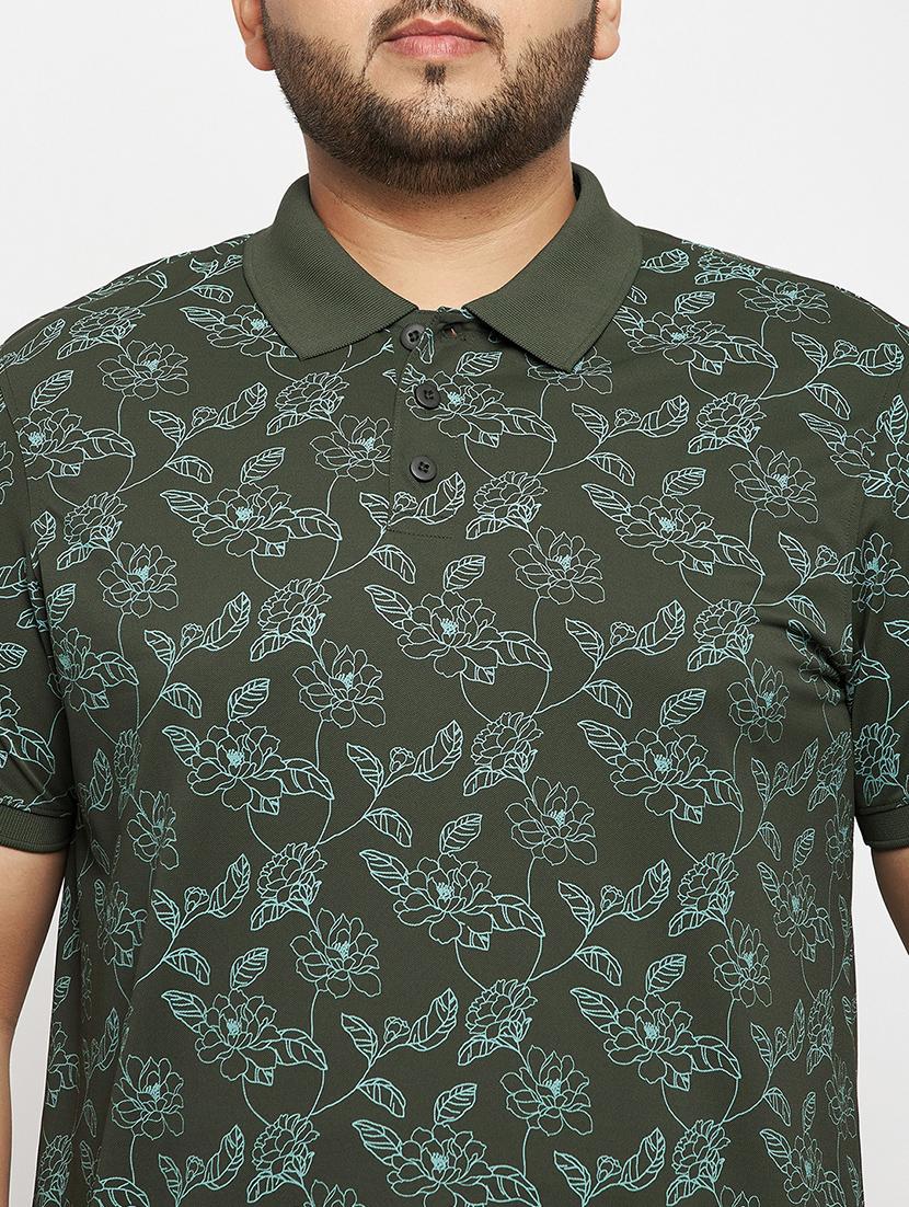 olive polyester all over print tshirt - 20814519 - Standard Image - 4
