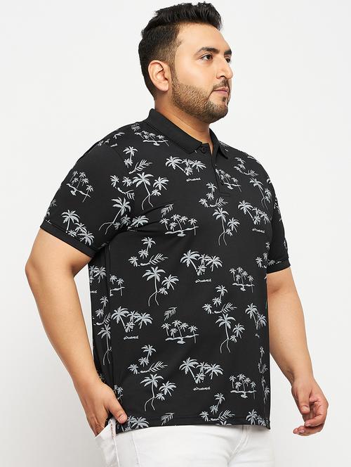 black polyester all over print tshirt - 20814523 -  Standard Image - 0