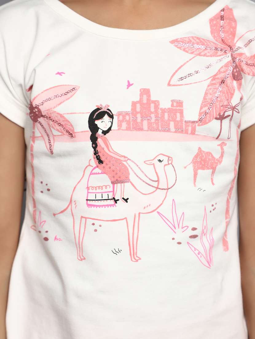 white printed shorts sets - 20815409 -  Standard Image - 4